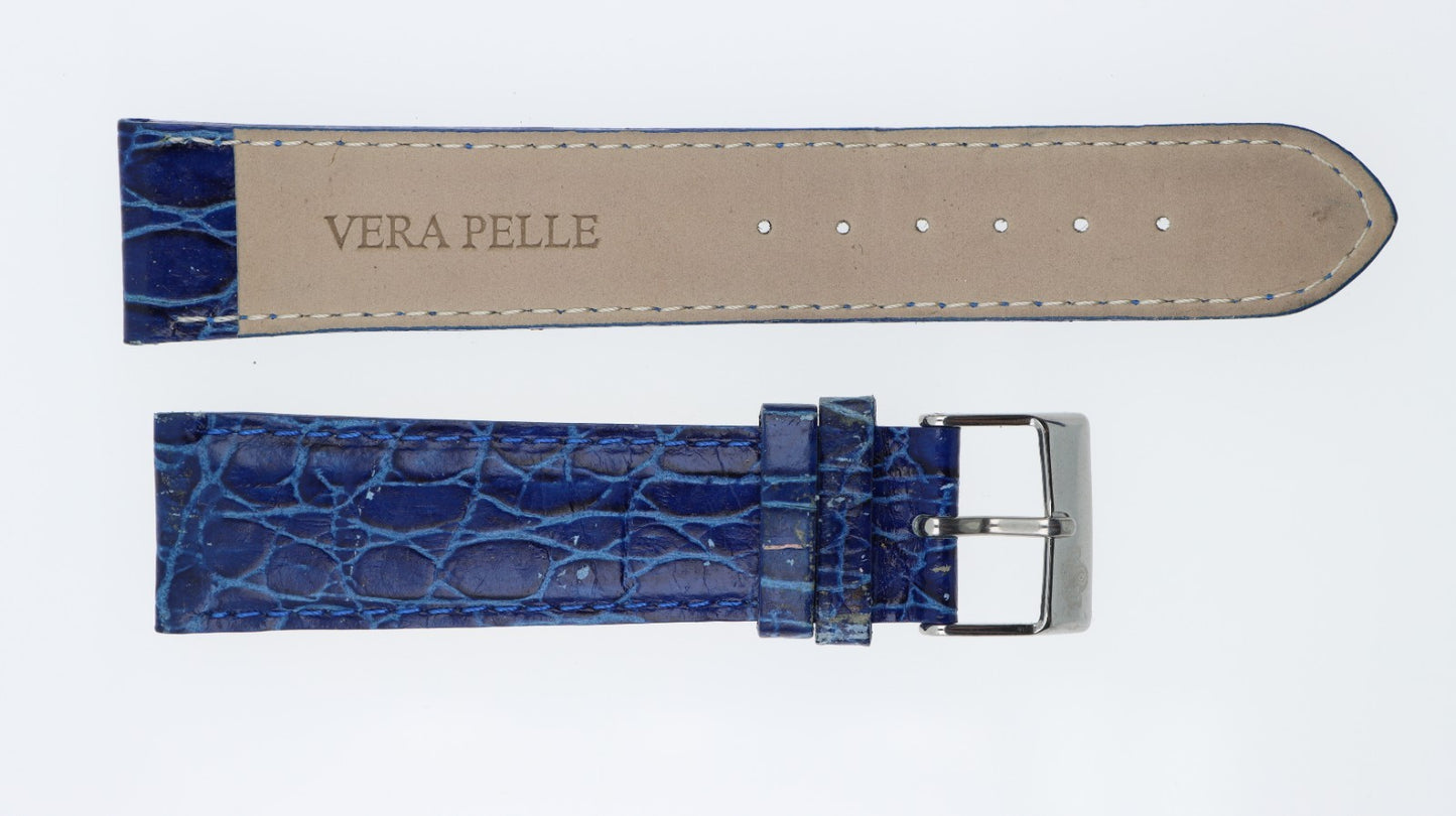 Cinturino 20mm Pelle Unisex Blu