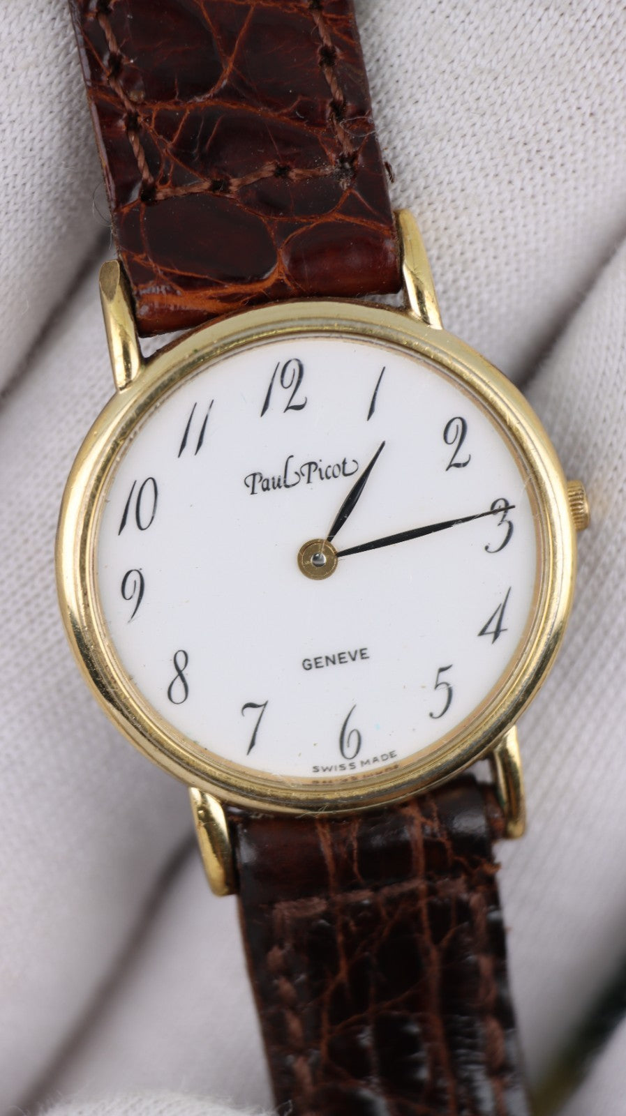 Paul Picot Genève Donna Swiss Made Quartz Orologio Vintage con Scatola