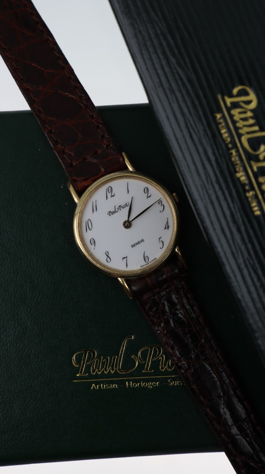 Paul Picot Genève Donna Swiss Made Quartz Orologio Vintage con Scatola