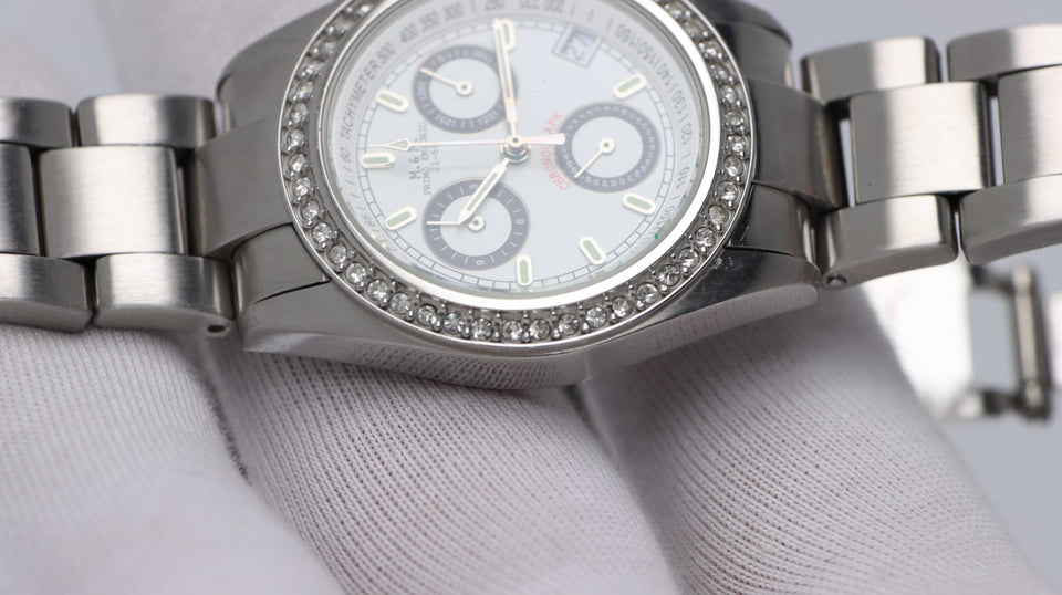 Orologio Primo Emporio M&M Chronograph Donna Acciaio Strass Datario Quartz