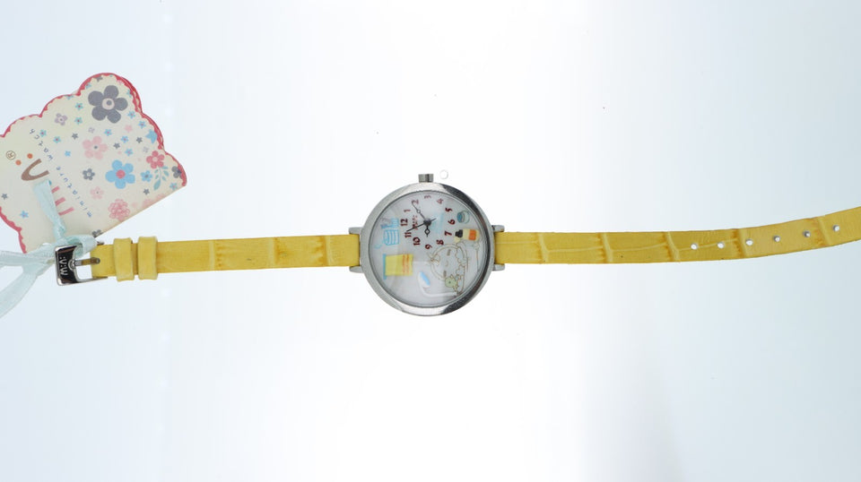M&M Primo Emporio 21-68 Orologio Bambina Baby Shower Cinturino Giallo