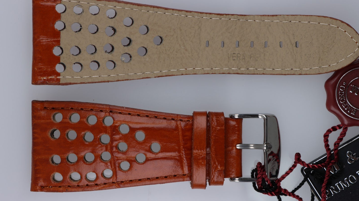 M&M Primo Emporio Cinturino 34MM Pelle Racing Uomo