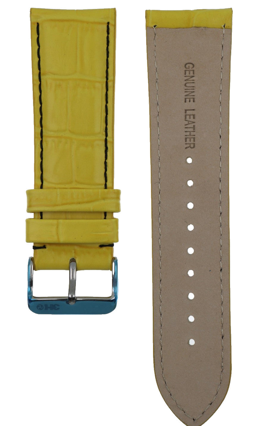 3H Cinturino 26mm Pelle Unisex Giallo
