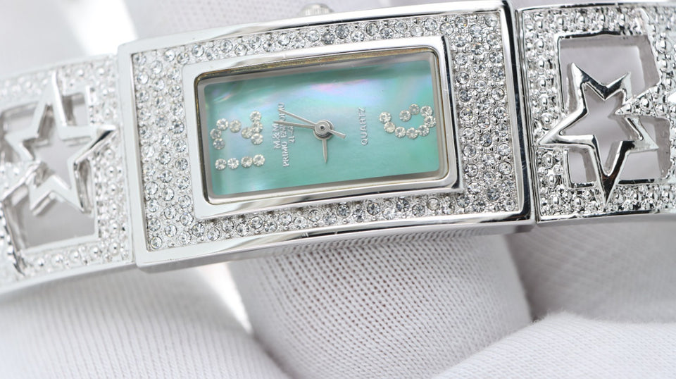 M&M Primo Emporio 21-68 Orologio Donna Gioiello Strass Quadrante Verde