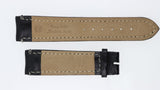 Cinturino 22MM Orologio Nero Vera Pelle Made in Italy Cuciture a Contrasto