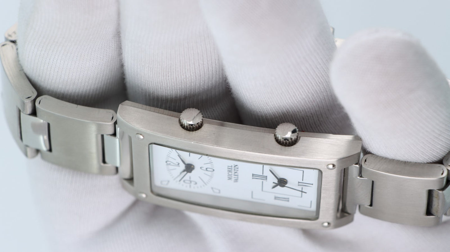 Michel Valentin Orologio Dual Time Uomo Donna Quarzo Acciaio