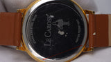 Orologio Donna Le Carose Quartz Cuori Cristalli Dorato Cinturino Marrone Fashion