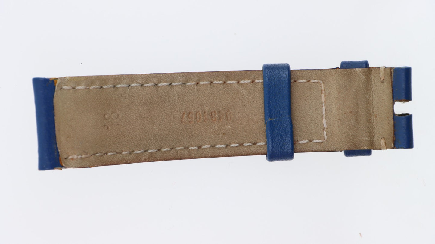 Omega Cinturino Originale 18mm Pelle Blu Unisex