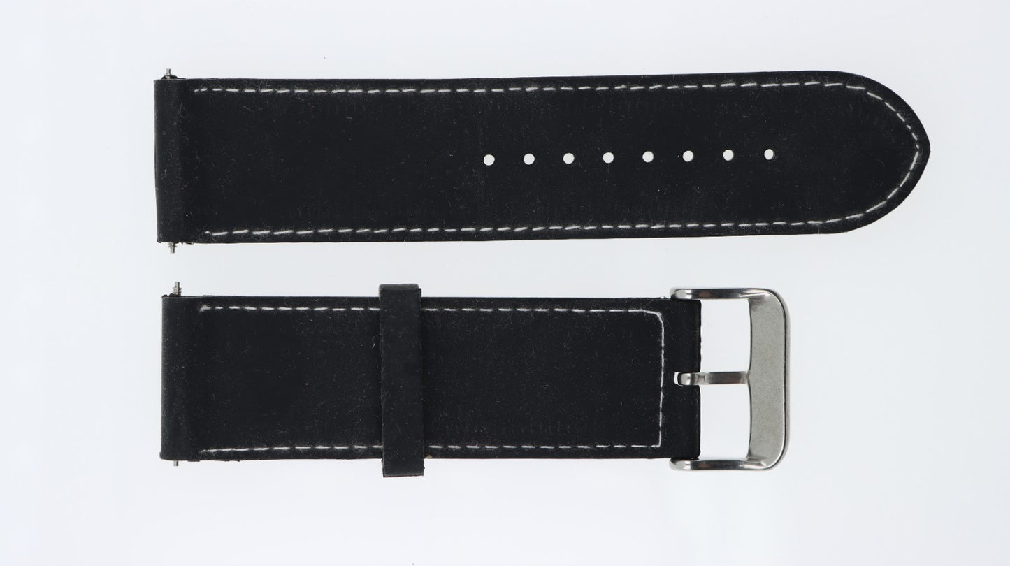 Cinturino 24mm Pelle Unisex Nero