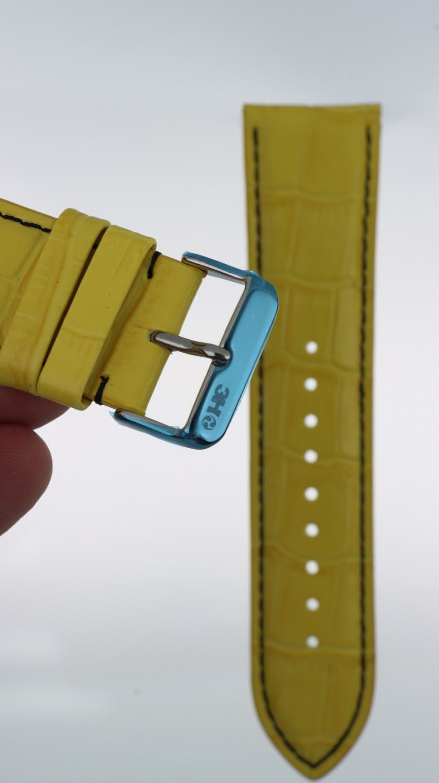 3H Cinturino 26mm Pelle Unisex Giallo