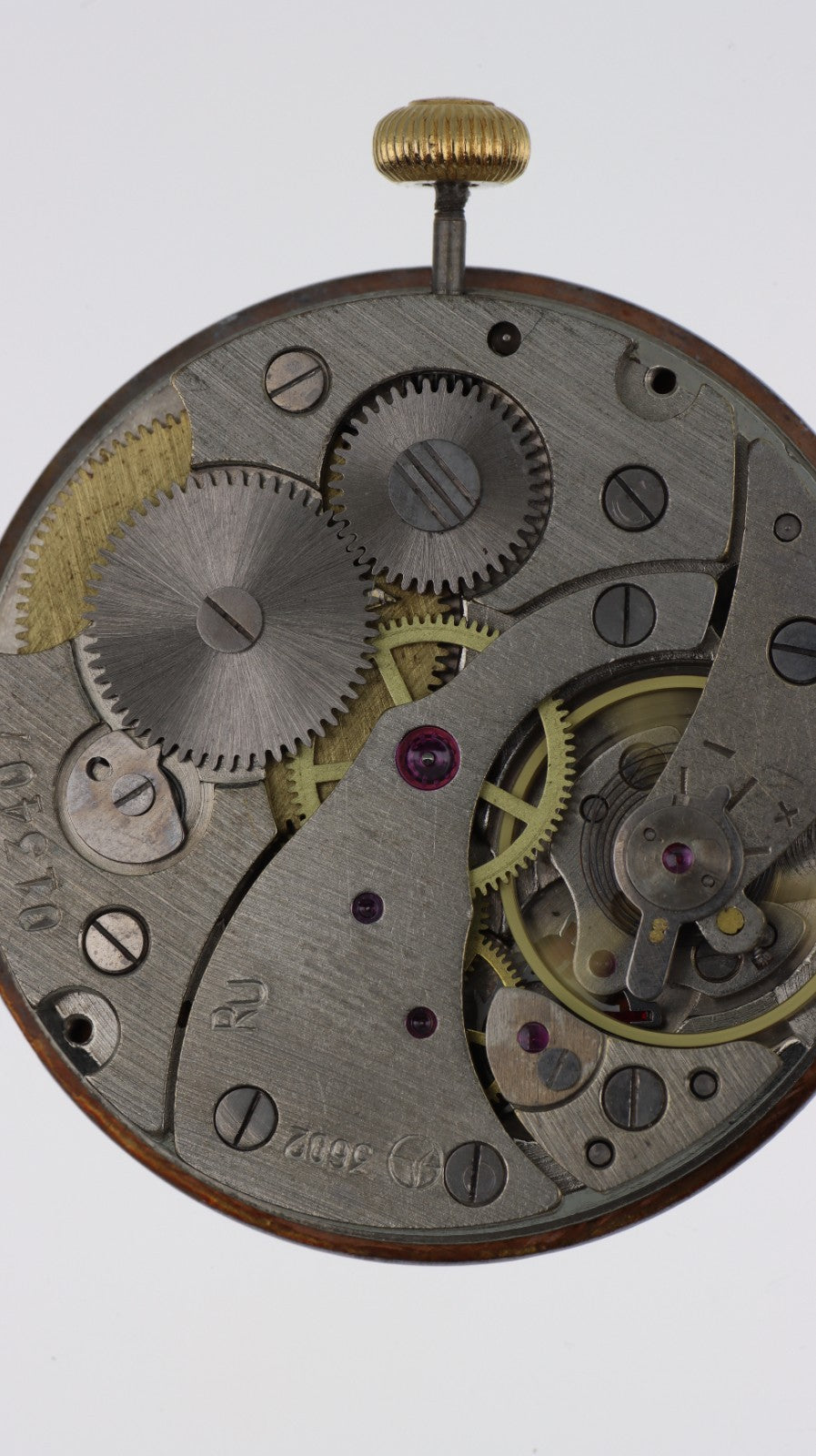 Movimento Orologio da Tasca Svizzero RU 3602 M&M Primo Emporio 21-68 Meccanico