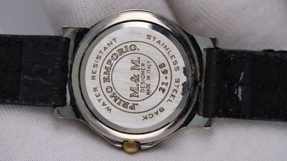 Orologio Donna M&M Primo Emporio 21-68 Quartz Acciaio Nero Vintage Made in Italy