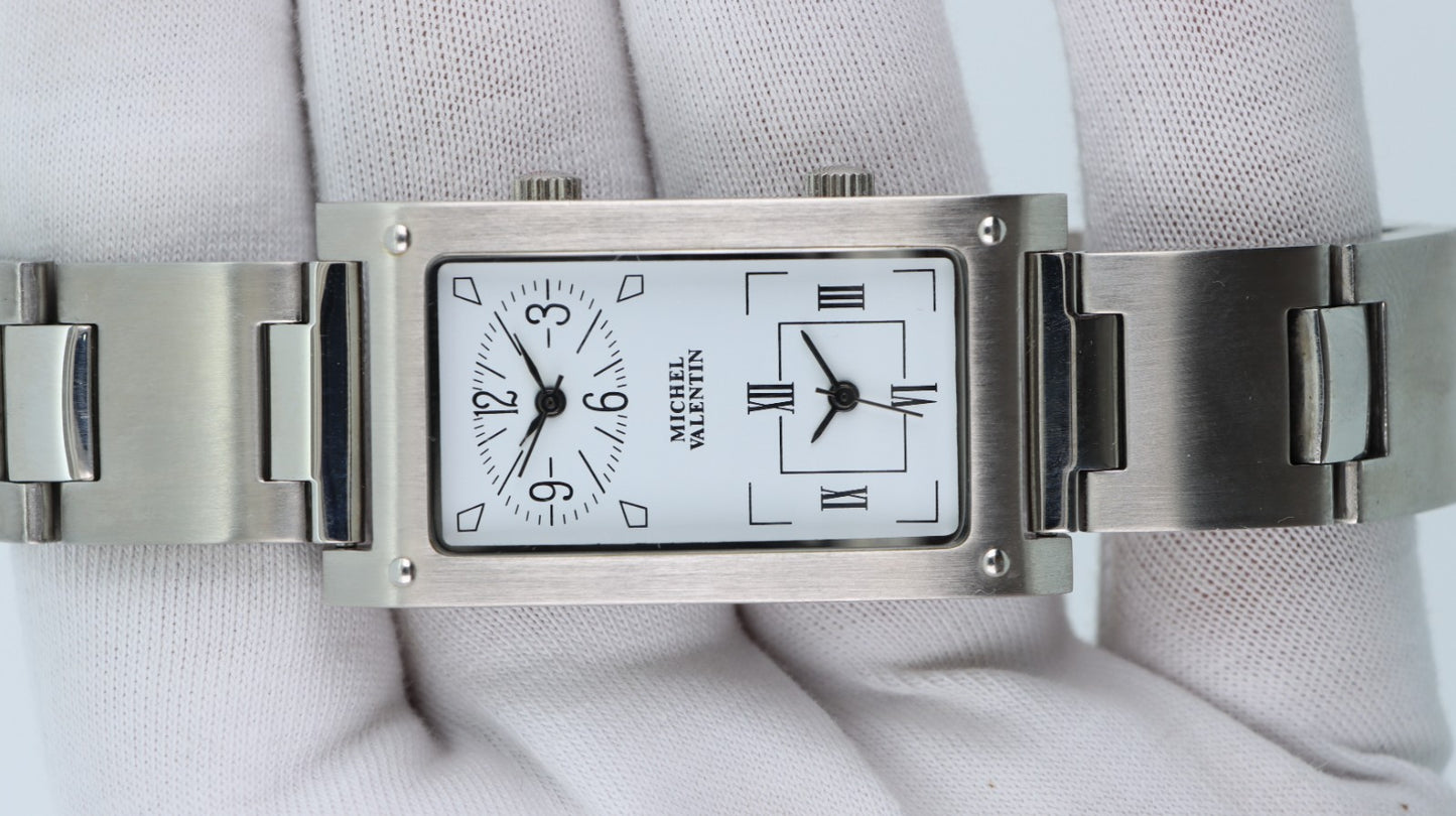 Michel Valentin Orologio Dual Time Uomo Donna Quarzo Acciaio