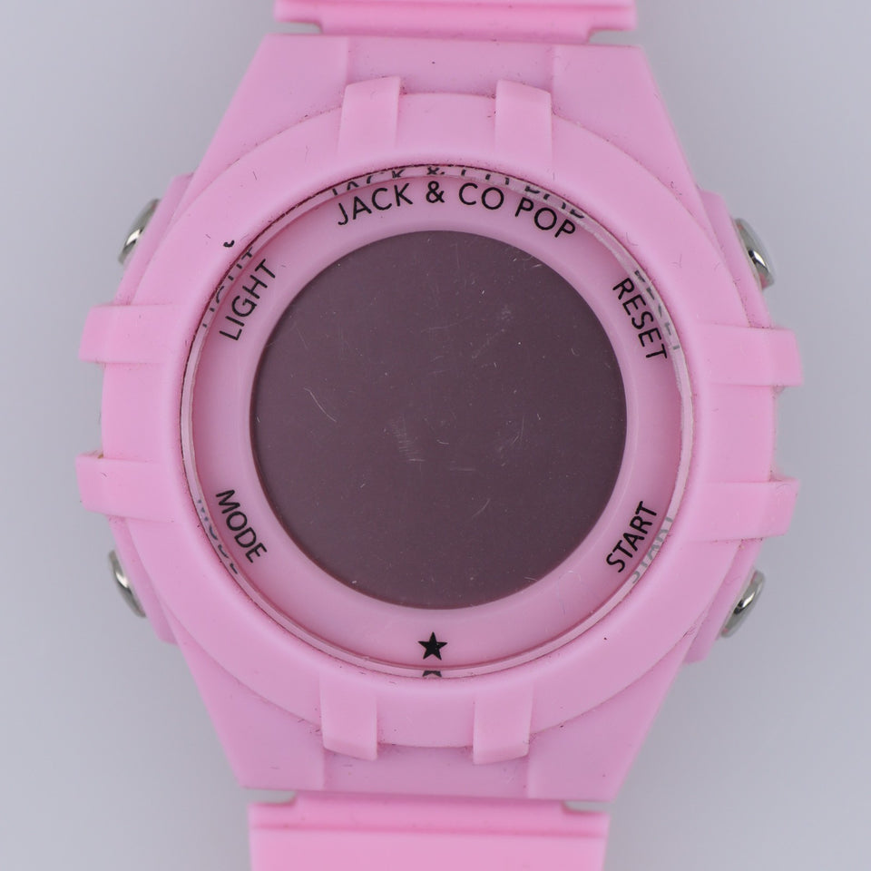 Orologio Jack & Co Digitale Rosa LCD 5 ATM Silicone Sport Donna Bambina