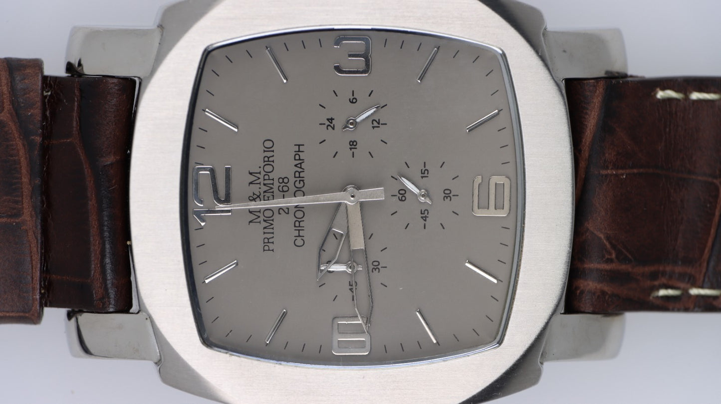 Orologio Uomo 21-68 Primo Emporio Cronografo Acciaio Vintage