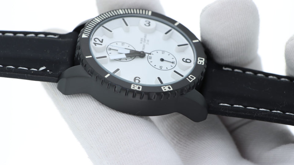 M&M Primo Emporio 21-68 Orologio Uomo Nero Quadrante Bianco Stile Diver