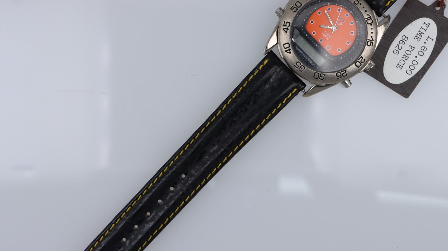 Time Force Vintage Ana-Digi Quartz Arancione Diver Style 50M Uomo