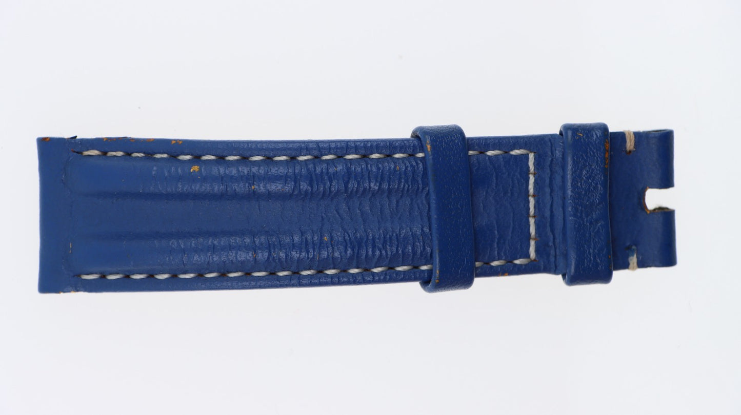 Omega Cinturino Originale 18mm Pelle Blu Unisex
