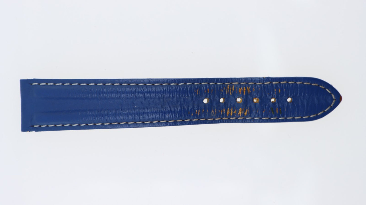 Omega Cinturino Originale 18mm Pelle Blu Unisex