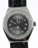 M&M Primo Emporio 21-68 Orologio Donna Strass Quadrante Grigio Cinturino Nero