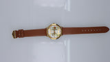 Orologio Donna Le Carose Quartz Cuori Cristalli Dorato Cinturino Marrone Fashion