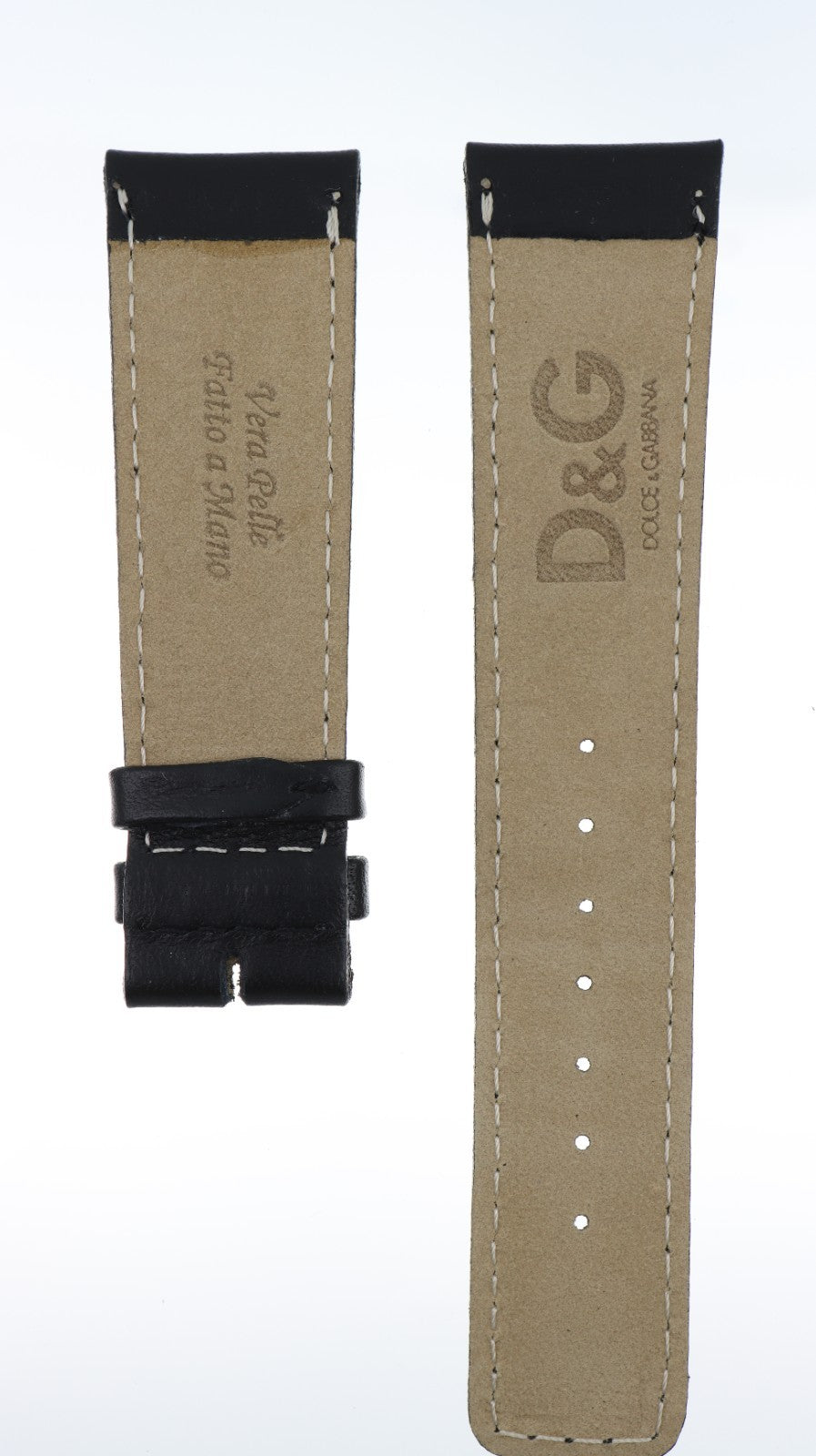 D&G Cinturino 22MM Pelle Unisex Nero