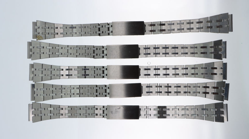 Lotto 5 Cinturini Vintage in Acciaio Inox per Orologio Attacco 14MM