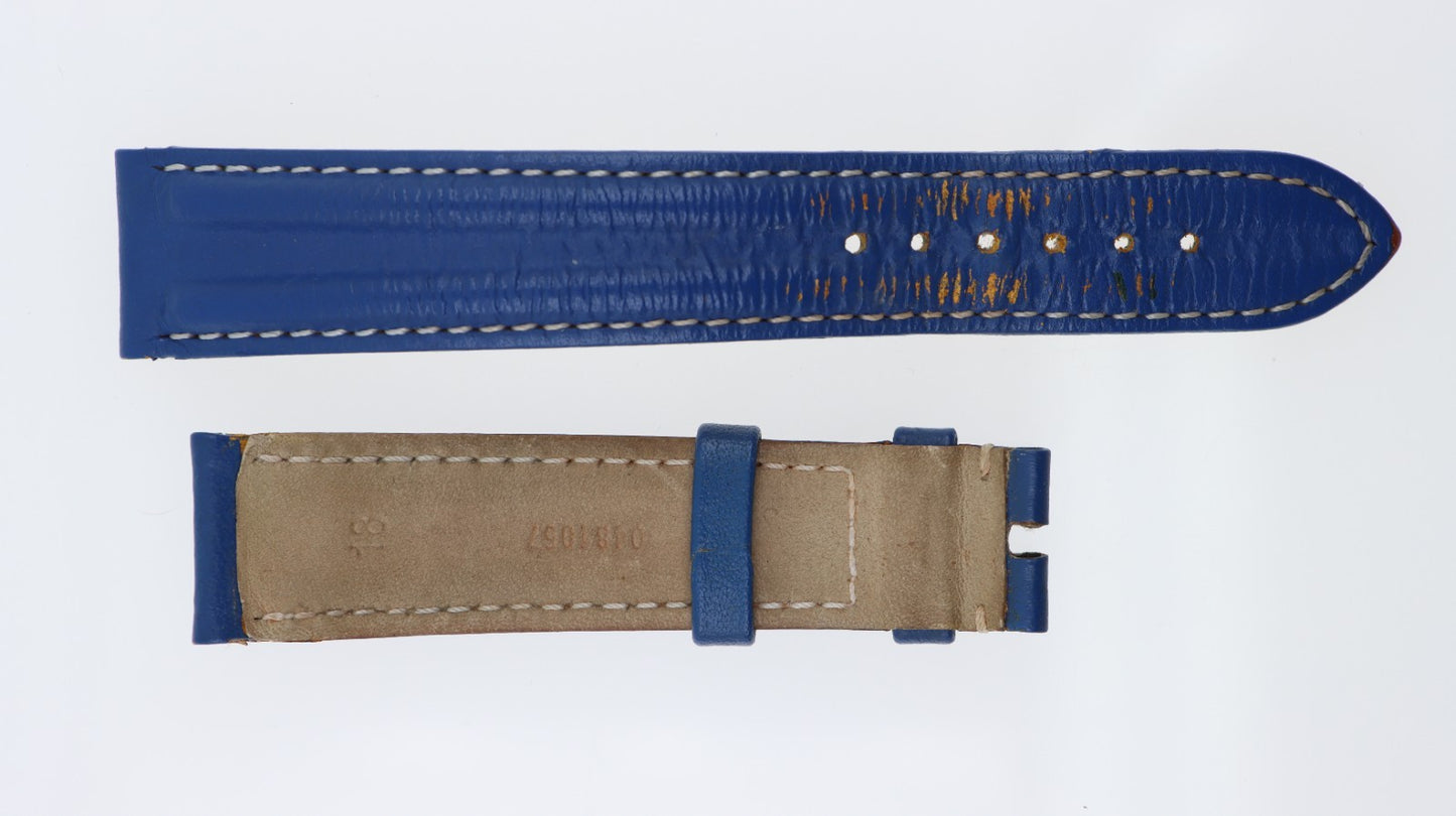 Omega Cinturino Originale 18mm Pelle Blu Unisex