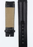 Cinturino 22MM Orologio Nero Vera Pelle Made in Italy Cuciture a Contrasto
