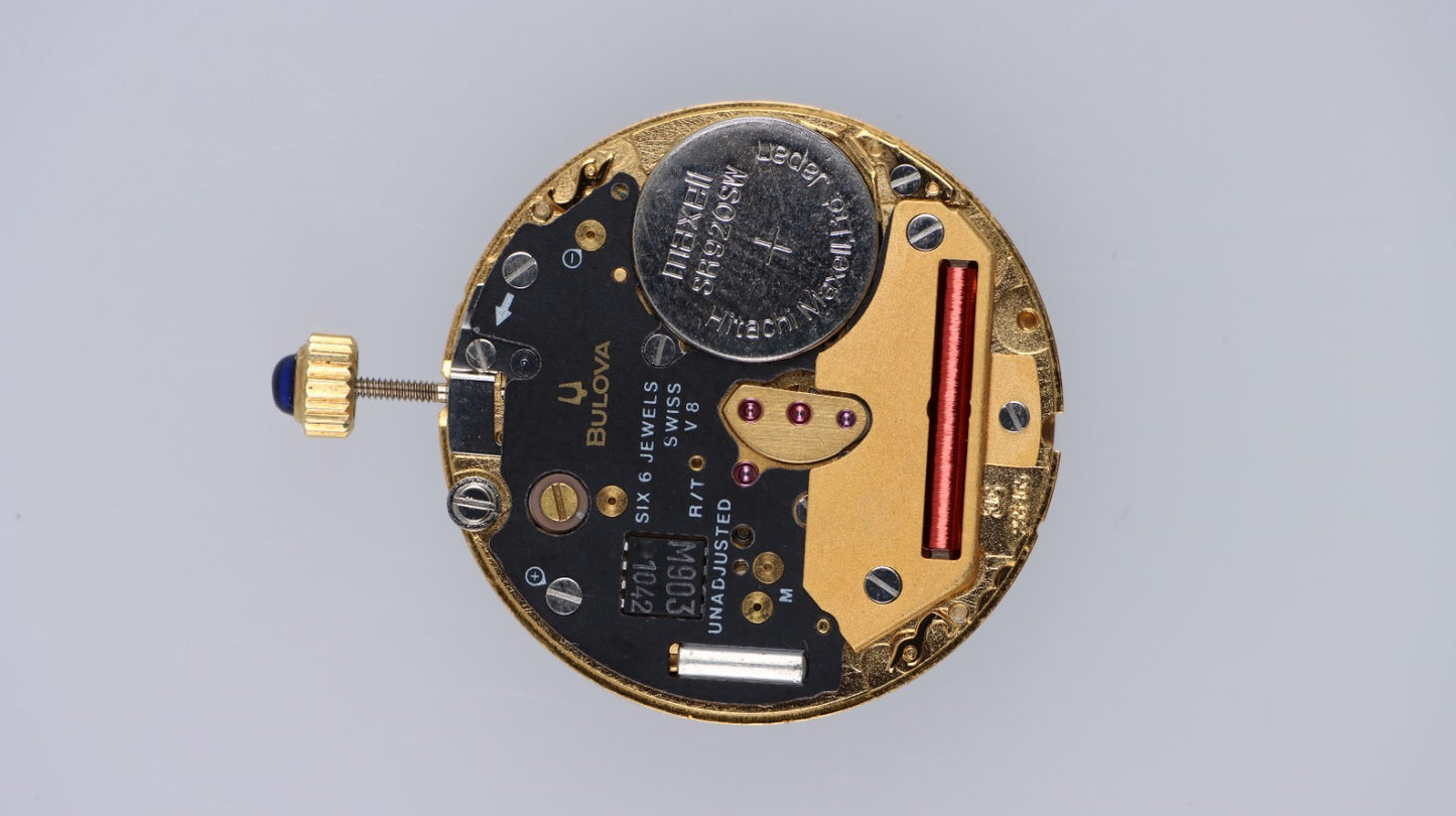 Movimento Bulova Accutron Marco Polo Swiss V8 6 Jewels