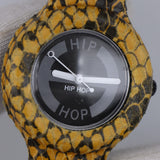 Orologio Hip Hop Uomo Donna Vintage Fantasia Pitonata Giallo Nero Quartz