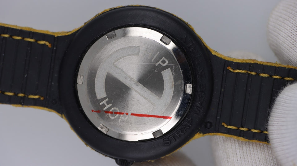 Orologio Hip Hop Uomo Donna Vintage Fantasia Pitonata Giallo Nero Quartz